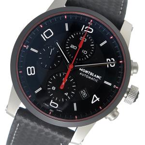 モンブラン 腕時計 メンズ タイムウォーカー MONTBLANC 自動巻き クロノグラフ レザー ブラック