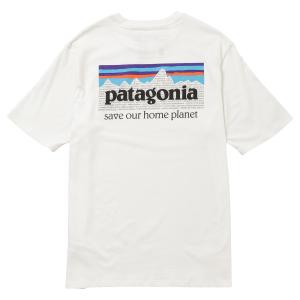 パタゴニア Tシャツ カットソー メンズ MEN'S P-6 MISSION ORGANIC T-SHIRT patagonia クルーネック 半袖 バックプリント Lサイズ(US) ホワイト｜vol8