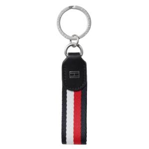 トミーヒルフィガー キーホルダー キーリング メンズ&レディース TOMMY HILFIGER ロゴ レザー ストライプ柄 Global Stripe｜vol8