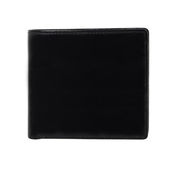 ホワイトハウスコックス 二つ折り財布 ミニ財布 メンズ レザー ロゴ BLACK Whitehous...