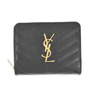 サンローラン 二つ折り財布 ミニ財布 レディース YSL WOMEN WALLET(184 SAINT LAURENT レザー ロゴ ブラック系｜vol8