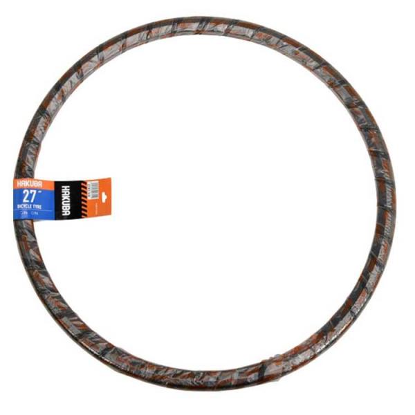 タイヤ 自転車用 27×1 3/8 1本巻き 27インチ HAKUBA TIRE ハクバタイヤ B0...