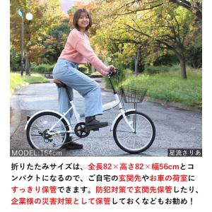 ノーパンクタイヤ 折りたたみ自転車 20インチ...の詳細画像5