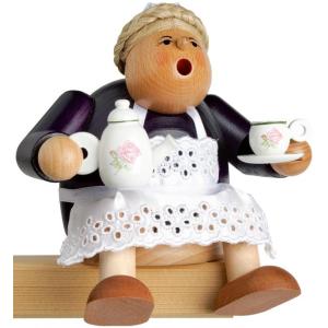 【セール】ドイツKWO社製 煙出し人形 『コーヒータイム』（お茶を楽しむご婦人） 煙出し人形 コーヒー屋さん 専用いす付 : ヴァルト - 通販 - Yahoo