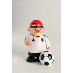 小さな煙だし人形 サッカー選手！（お香台）ドイツ伝統の木製品　コーン型のお香用