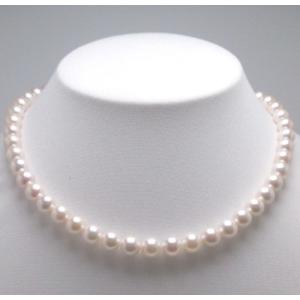 アコヤ貝本真珠パールネックレス 7.5mm〜8.0mm : 腕時計・ジュエリー