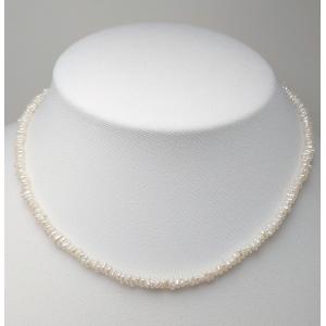 極小あこやベビーパールネックレス 約2.5~3mm☆約38cm短めです 超極小 淡水真珠 2.5-3.0mm ベビーパール ネックレス SV 金具