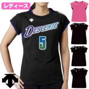 メール便 デサント(DESCENTE) フレンチスリーブ 半袖 プラクティスシャツ DVB5233WB｜volleyballassist