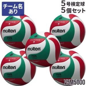 【メーカー品切れのため7月中旬お届け】モルテン バレーボール 5号 ネーム 5個｜volleyballassist