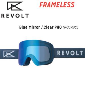 [特典付き] 24-25 REVOLT リボルト ゴーグル FLAMELESS Navy / Navy フレームレス 平面レンズ 調光 スノーボード SNOWBOARD 正規販売店 2024-2025 ご予約商品｜voltage