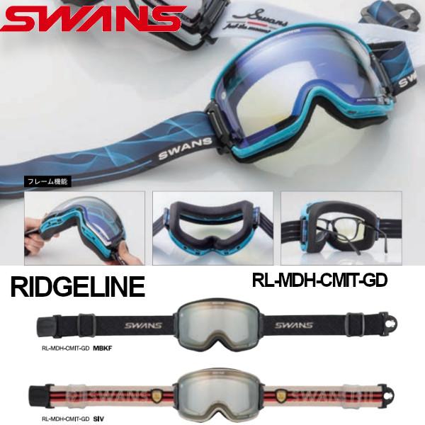 25-26 SWANS スワンズ ゴーグル RIDGELINE RL-MDH-CMIT-GD MBK...
