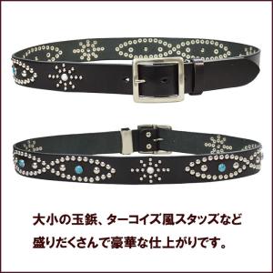 カラースタッズ デザインベルト スタッズベルト...の詳細画像2