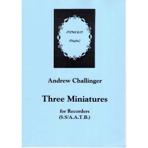 A.チャリンジャー「Three Miniature」リコーダー5重奏（S,SorA,A,T,B)｜vorn