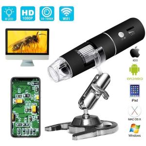 Wifi デジタル 顕微鏡 2MP 50-1000倍 電子顕微鏡 拡大鏡