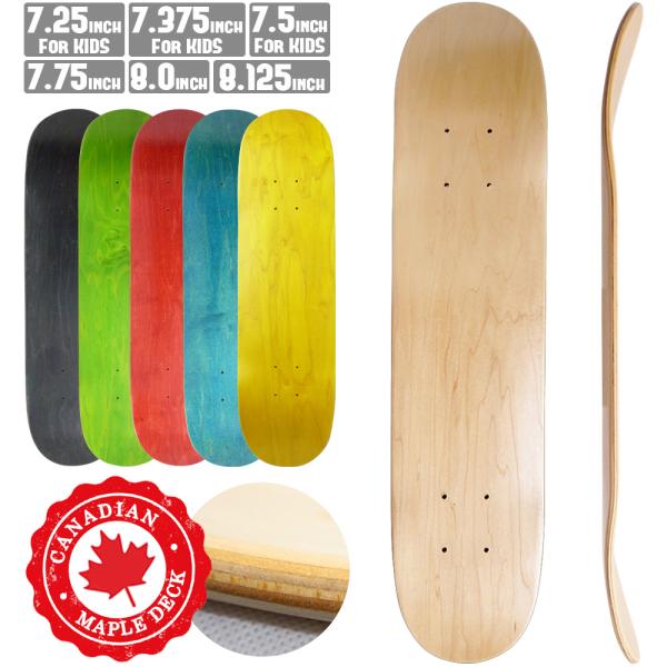 スケボー スケートボード ブランクデッキ 無地 キッズ 子供 大人 初心者 カナディアンメープル【i...