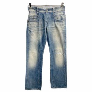 古着 ジースターロゥ G-STAR RAW デニムパンツ ストレート ヒゲ 色落ち