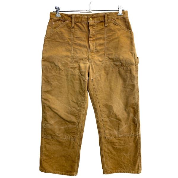 Carhartt ワークパンツ W35 カーハート ダブルニー ブラウン TALONジップ 古着卸 ...