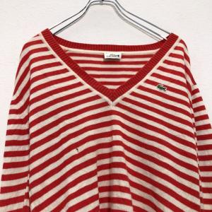 LACOSTE ニットセーター L レッド ホ...の詳細画像1