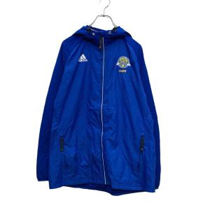 adidas ジップアップ ナイロン パーカー レディース M ブルー アディダス スポーツ ジャージジャケット 古着卸 アメリカ仕入 a508-6234｜voxtrading9