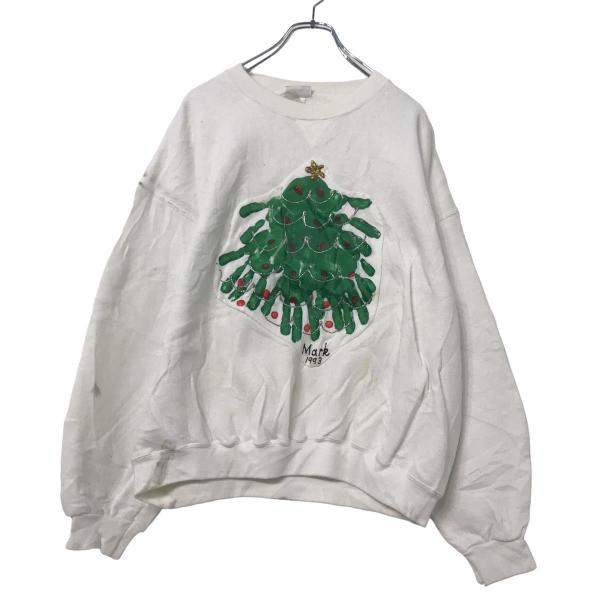 PRO SPIRIT ロゴ スウェット トレーナー XL ホワイト グリーン レッド 裏起毛 オリジ...