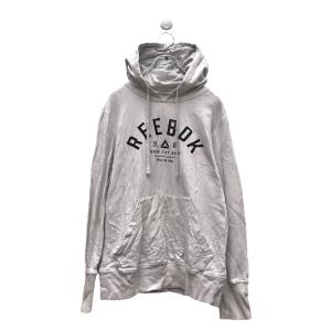 Reebok プリント スウェット パーカー M ホワイト リーボック プルオーバー 古着卸 アメリカ仕入 a511-5338