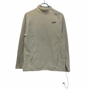 Reebok ロゴ スウェット トレーナー XL ベージュ リーボック タートルネック ジップ 古着卸 アメリカ仕入 a601-5984
