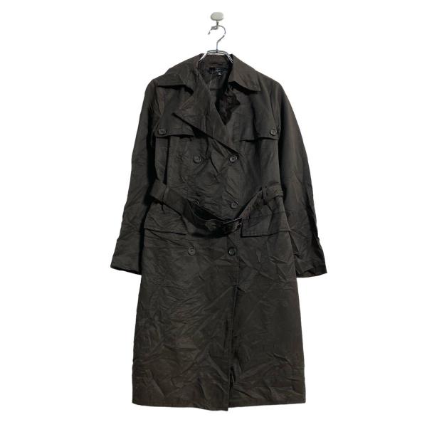 ZARA ロング トレンチコート レディース L ブラウン ザラ ベルト付き 古着卸 アメリカ仕入 ...