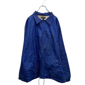 コーチジャケット XL ブルー ホワイト スナップボタン ビッグ