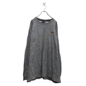 TOMMY HILFIGER ロゴ スウェット トレーナー XL トミーヒルフィガー グレー ビッグサイズ 古着卸 アメリカ仕入 a604-7172
