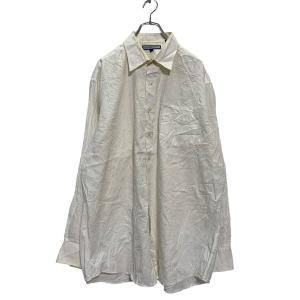 TOMMY HILFIGER 長袖 無地シャツ XL ホワイト トミーヒルフィガー ビッグサイズ 胸ポケット シンプル 古着卸 アメリカ仕入 a604-7343
