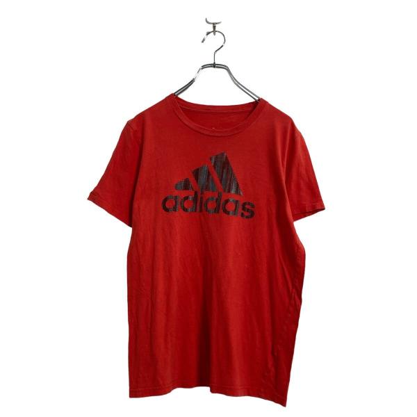 adidas 半袖 プリント Tシャツ S〜 レッド アディダス ビッグロゴ 古着卸 アメリカ仕入 ...