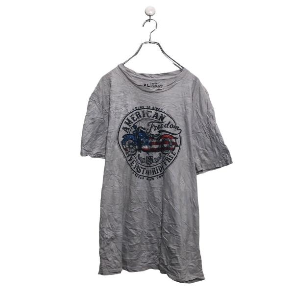 GREAT AMERICAN LAKES &amp;TIMBER 半袖 プリント Tシャツ XL ライトグレ...