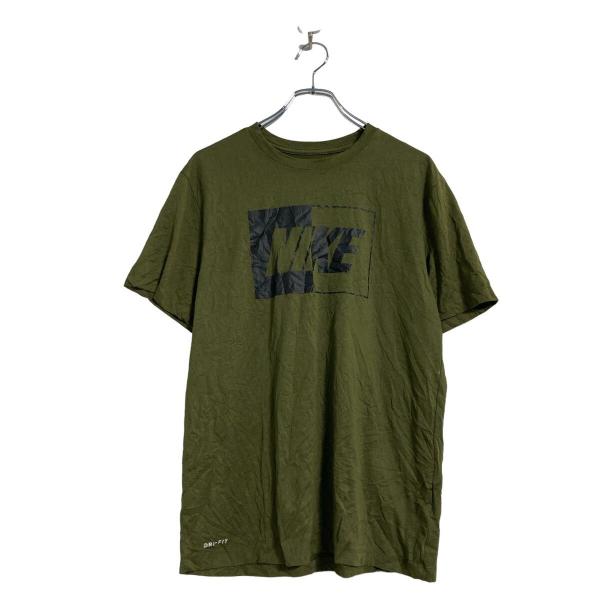 NIKE 半袖 ロゴ Tシャツ M カーキ ドライフィット 古着卸 アメリカ仕入 a605-8482...