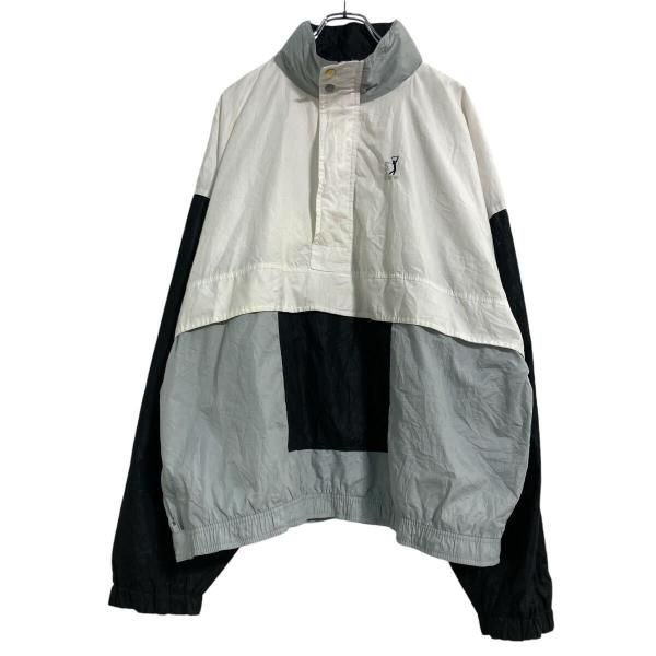 PGA TOUR ナイロンジャケット 2XL ホワイト ブラック グレー ビッグサイズ プルオーバー...