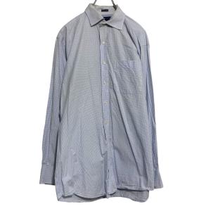 TOMMY HILFIGER 長袖 チェック シャツ トミーヒルフィガー ブルー ホワイト L~ ポケット ボタンダウン 古着卸 アメリカ仕入 a610-5677