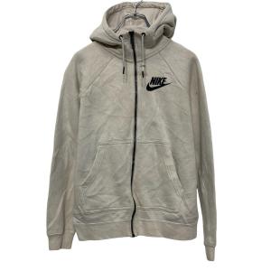 NIKE プリント スウェット パーカー ナイキ XS ホワイト フルジップ ロゴ 古着卸 アメリカ仕入 a610-6108