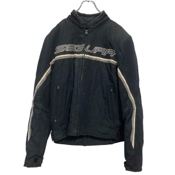 SEGUIA モーターサイクルジャケット M ブラック バイク ライダース レーシング 古着卸 アメ...
