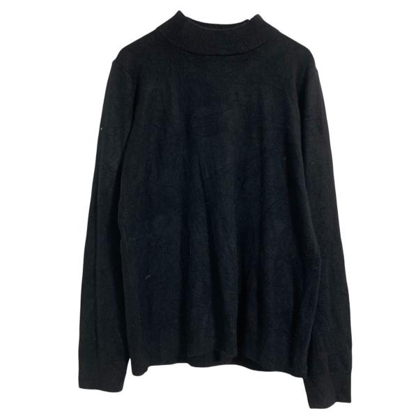 TU アクリル ニット セーター M〜 ブラック モックネック シンプル 古着卸 アメリカ仕入 a6...