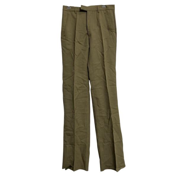 フランス軍 ミリタリー トラウザーパンツ W29 カーキ スラックス サイドライン Paris 80...