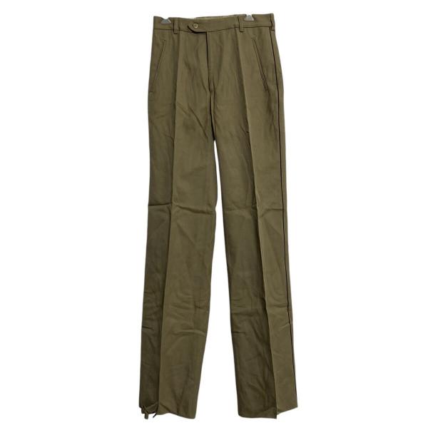 フランス軍 ミリタリー トラウザーパンツ W28 L カーキ スラックス サイドライン フレンチ P...