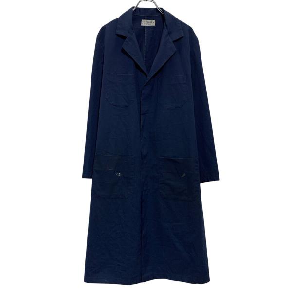 ショップコート L 程 ネイビー スナップボタン エンジニアコート ラボコート ワークウェア マルチ...
