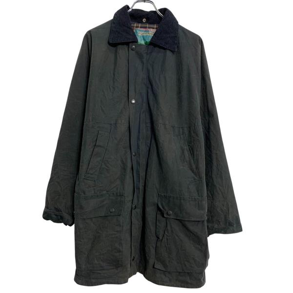 オルイドジャケット M ブラック ジップアップ スナップボタン 襟コーデュロイ 裏チェック 秋冬 ア...