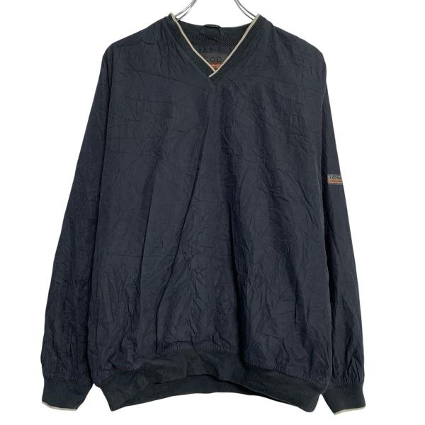 IZOD プルオーバー S ブラック アイゾッド Ｖネック ウィンドブレーカー ゴルフウェア ロゴ ...