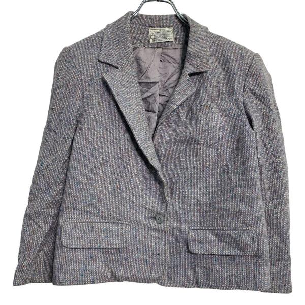 PENDLETON テーラードジャケット レディース S 程 パープル ホワイト系 ペンドルトン ボ...