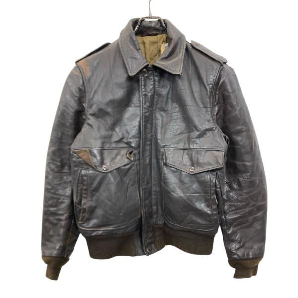 SCHOTT フライトレザージャケット Mサイズ位 表記サイズ38 ショット 90年代 ブラウン 古...