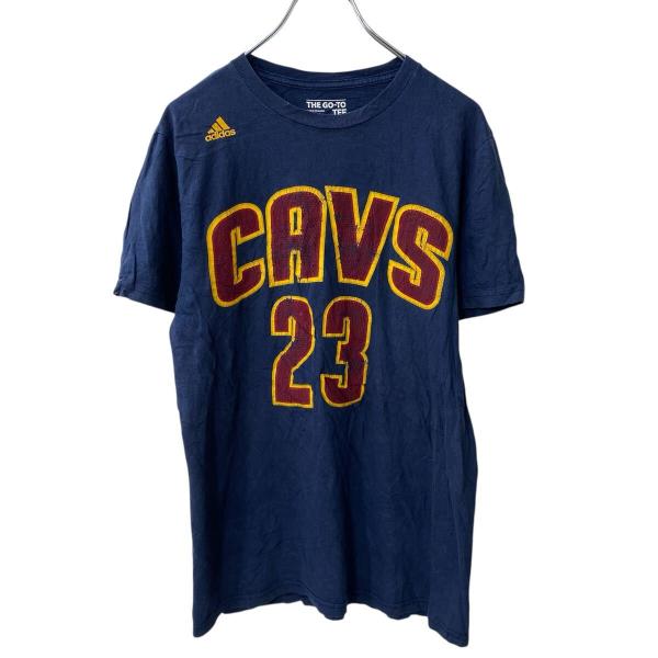 adidas 半袖 プリントTシャツ M ネイビー アディダス NBA レブロン バスケ 古着卸 ア...