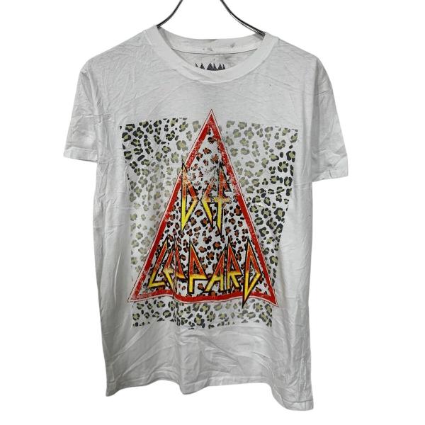 Def Leppard 半袖 プリントTシャツ M ホワイト プルオーバー ビッグプリント カットソ...