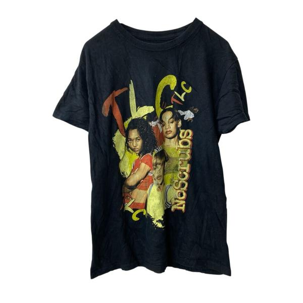 TLC 半袖 プリントTシャツ S〜M ブラック ティーエルシー プルオーバー R&amp;B ラップT ア...