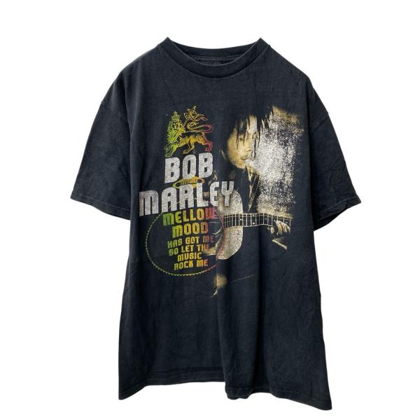ZION BOB MARLY 半袖 プリントTシャツ L ブラック ザイオボブマーリー レゲエ ラス...