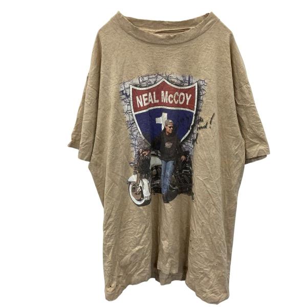 半袖 プリントTシャツ XLサイズ位 ベージュ NEAL McCOY ニールマッコイ バンドT ロッ...